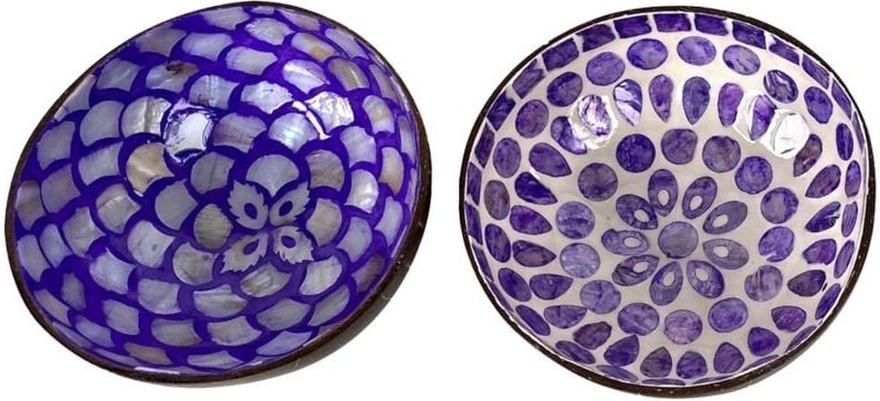 Signes Grimalt - Schüssel 2 Einheiten aus blauem Holz für Heim- und Küchendekoration