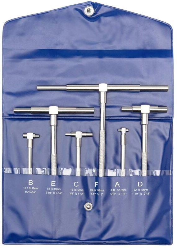 Teleskop-Messgerät-Set, Innenmikrometer, Innenmessgerät – 6-teilig, verstellbarer Innendurchmesser, Teleskop-Messgerät, ...