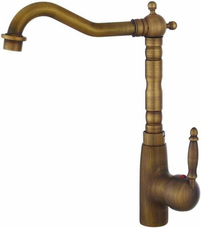 Retro Küchenspüle Wasserhahn - Badezimmer Wasserhahn - Mischen Sie heißes und kaltes Wasser - Antikes Messing