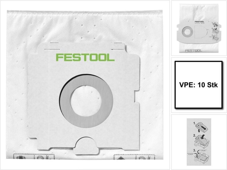 Selfclean Filtersack sc fis-ct 36/10 ( 496186 ) für ct 36 Absaugmobil - 10 Stück - Festool