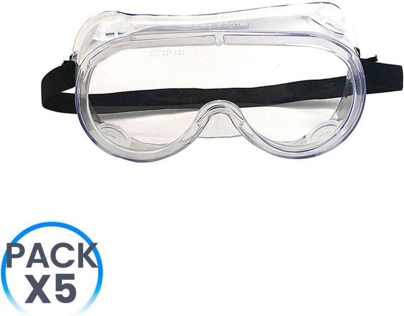 5er-Pack transparente Integral-Schutzbrille O91