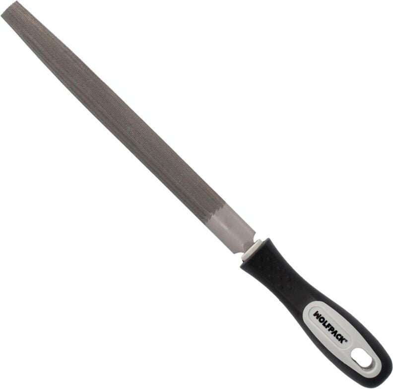 Mittelfeine Feile Maurer mit Griff, halbrund - 6'