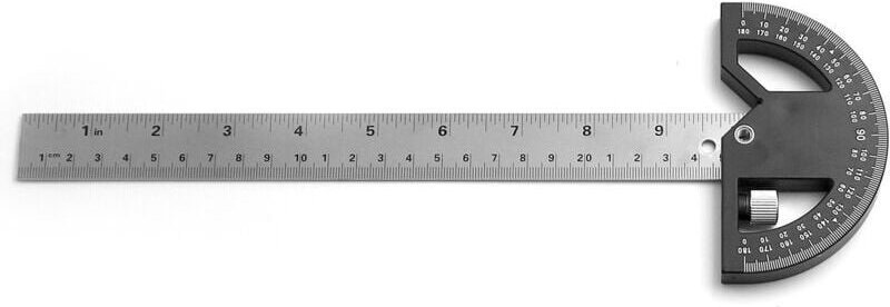 Thumbnail - Winkelmesser, Mess- und Markierungslineal für Zimmerei, 300 mm Edelstahl-Linealwerkzeug für die Holzbearbeitung, 0–180 °...