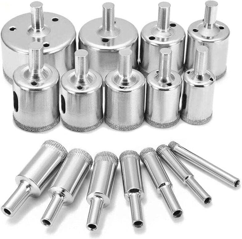 Odipie - Diamantbohrer, Glaslochsägen 6–50 mm für Diamantbeschichtung, Kohlenstoffstahl für Glas, Keramik, Porzellan, Ke...