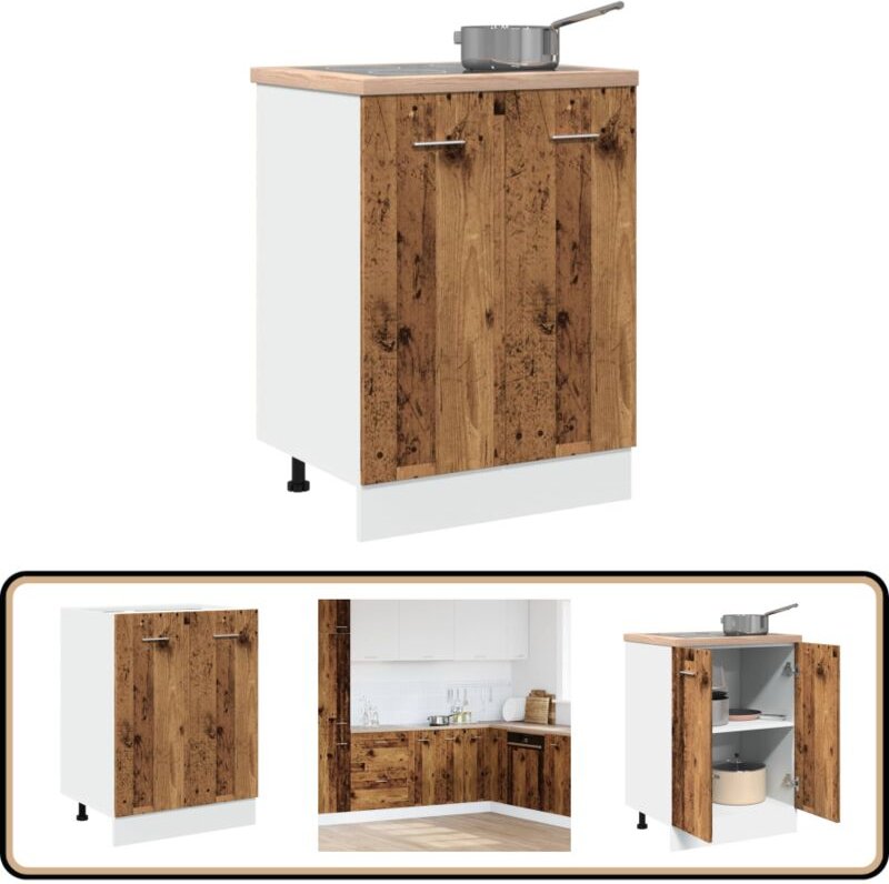 Unterschrank Altholz-Optik 60x46x81,5 cm Holzwerkstoff - Vidaxl