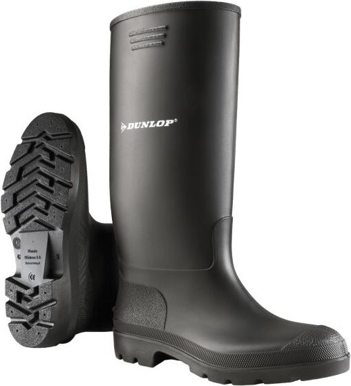 380PP schwarze wasserdichte PVC-Stiefel 35 - Dunlop
