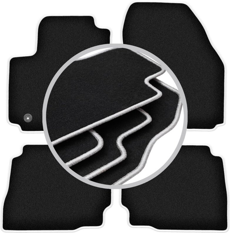 CARLUX-SILVER Autofußmatten für: Ford Mondeo MK4 Liftback, Limousine, Kombi (2007-2012)