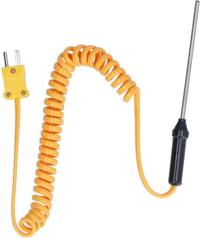 Ej.life - K-Typ-Thermoelement, Handgehaltener, Hochtemperaturbeständiger Temperaturfühler aus Edelstahl, Leicht zu Trans...