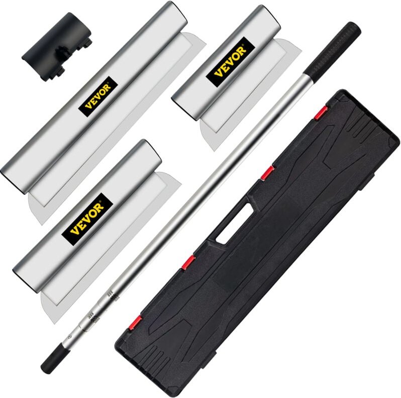 Mophorn - vevor Dekorspachtel Set 25 cm / 60 cm/ 80 cm Breitspachtel, 0,89 - 2 m Klingenlänge Trockenbau Flächenspachtel...