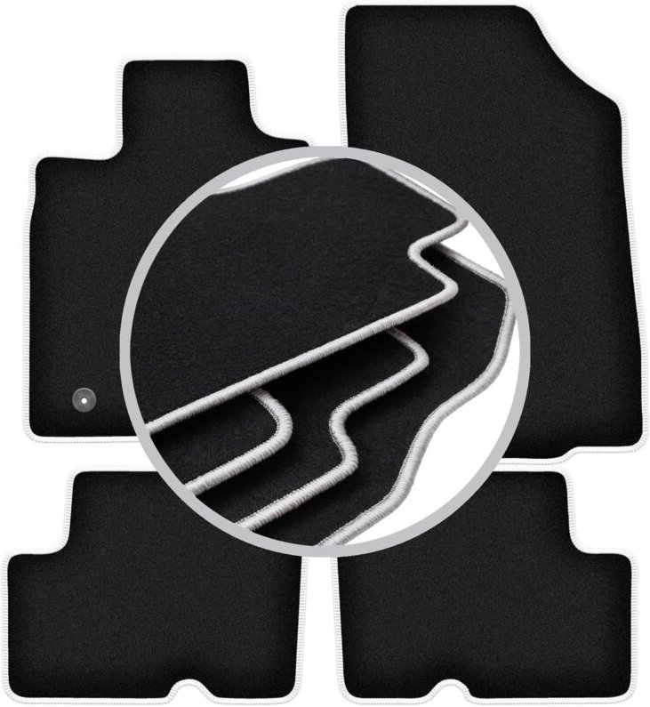 CARLUX-SILVER Autofußmatten für: Dacia Logan Kombi, Limousine (2004-2012)