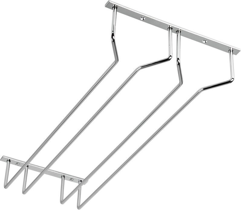 So-tech - Gläserhalter für 2 Glasreihen 235 x 500 x 70 mm Chrom poliert Halter für Weingläser Sektgläser Biergläser Wein...