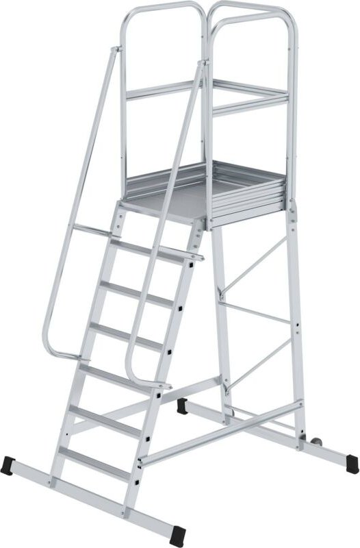 Günzburger Steigtechnik - Plattformleiter mit Rollen 7 Stufen - 303107