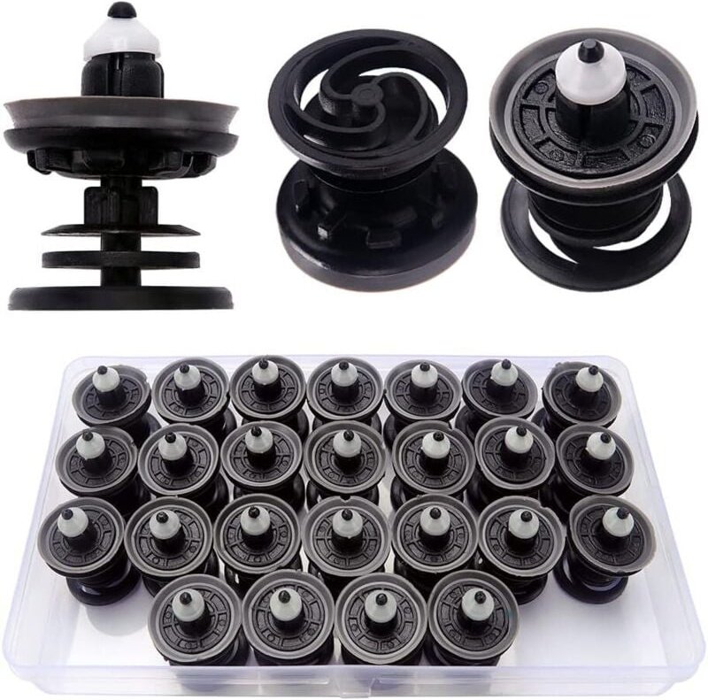 Ahlsen - 25 Stück Kunststoff-Innentürverkleidungs-Clips, Auto-Innen-Befestigungsclips, kompatibel mit Golf, Passat, Polo...