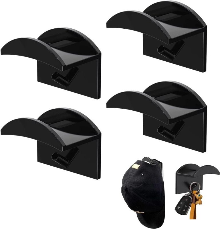 Csparkv - Tür-/Wandhaken-Organizer, Huthaken, Kappenhalter, selbstklebende Wandhaken, Huthaken, wandmontierter Doppelhak...