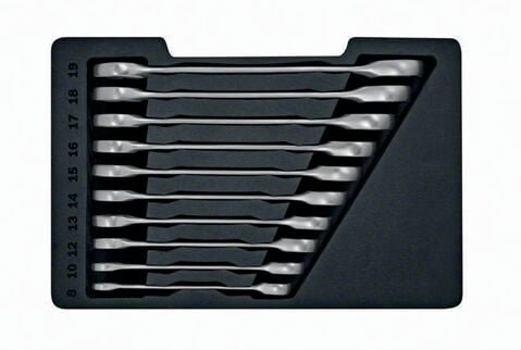 Bosch Ringmaulschlüssel-Set mit Ratsche 10 tlg (8-19mm)