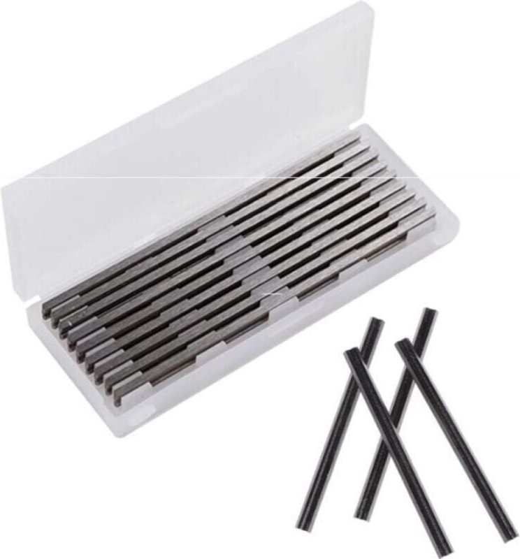 10 Stück 82 mm HSS-Hobelklingen, wendbare Hartmetall-Hobelklingen, Elektrohobel-Set, 82 x 5,5 x 1,1 mm Klinge, für Makit...