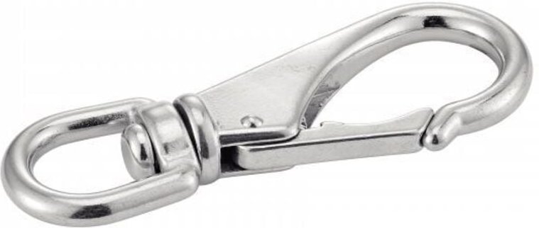 (5er Pack) Karabiner mit Drehverschluss - Edelstahl A4 L85 mm