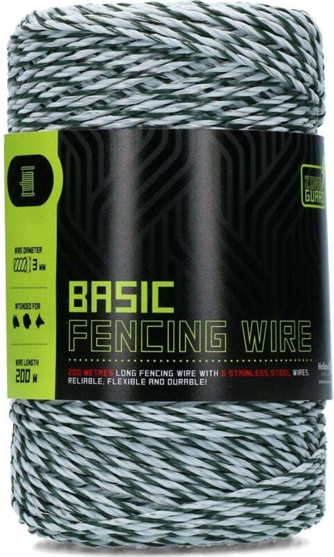 Zoneguard 3 mm basic zaundraht wei und dunkelgrun 200 m