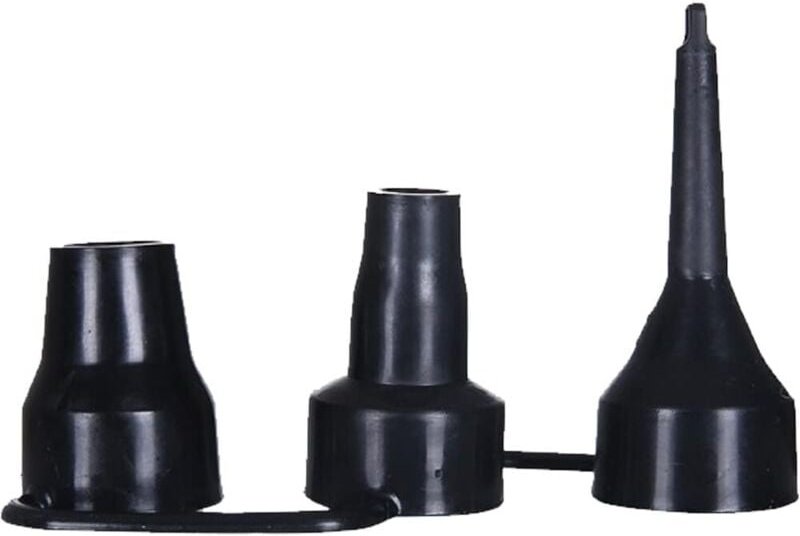 Schwarze Luftpumpen-Ersatzdüsen, Kunststoffdüsen, 3 Größen aufblasbare Pumpenköpfe, Luftpumpen-Inflator-Adapter für Teil...