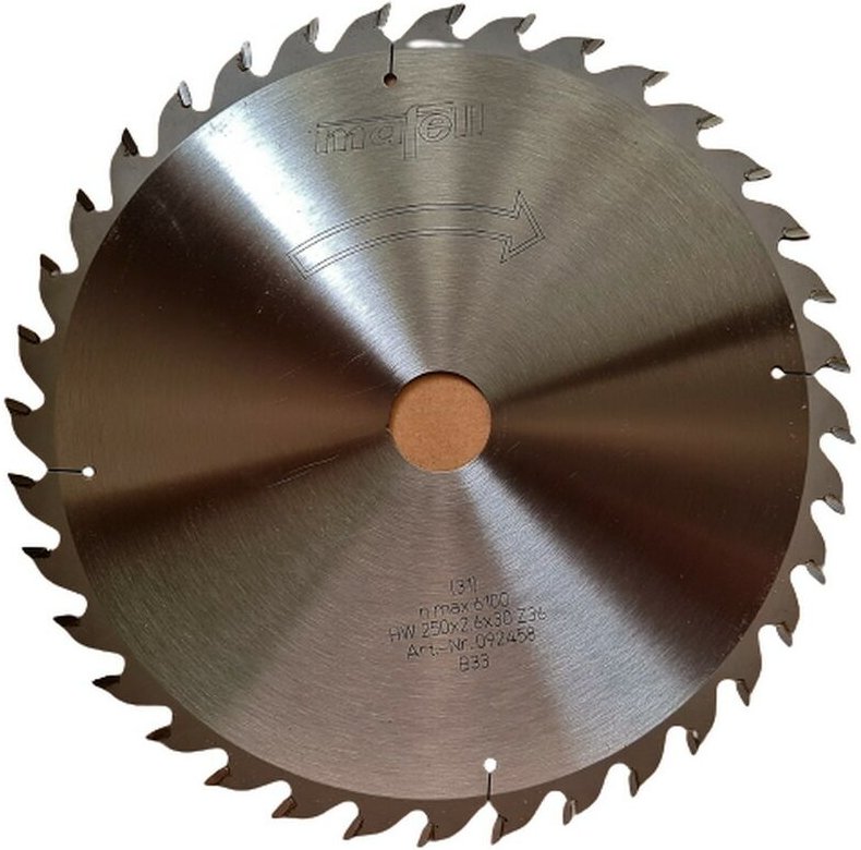 Hm Sägeblatt 092458 250x2.6x30 Z36 wz für Unterflur Zugsäge Erika 85 - Mafell