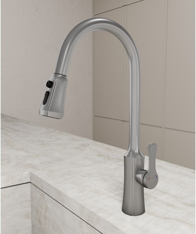 Spültisch-Einhandmischer Nickel gebürstet - Beata