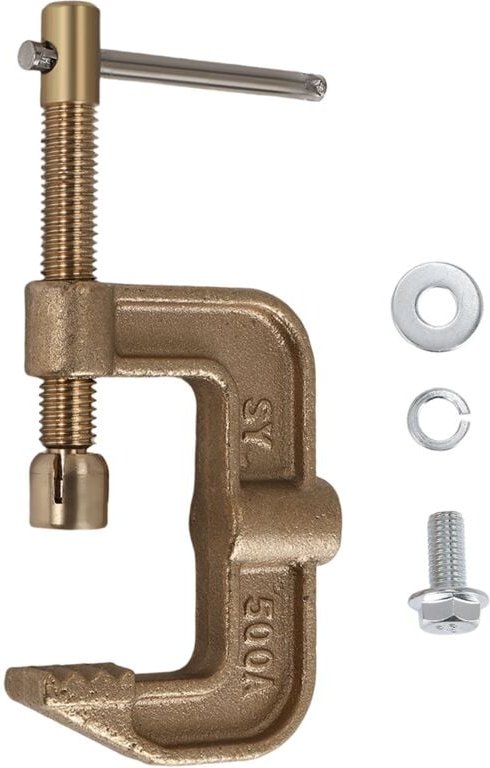 Thumbnail - Schweiß-Erdungsklemme, 500 ein Strom G-Typ-Erdungsklemme Aus Massivem Messing, 43 Mm Backenbreite für Tig-Mig--SchweißEr