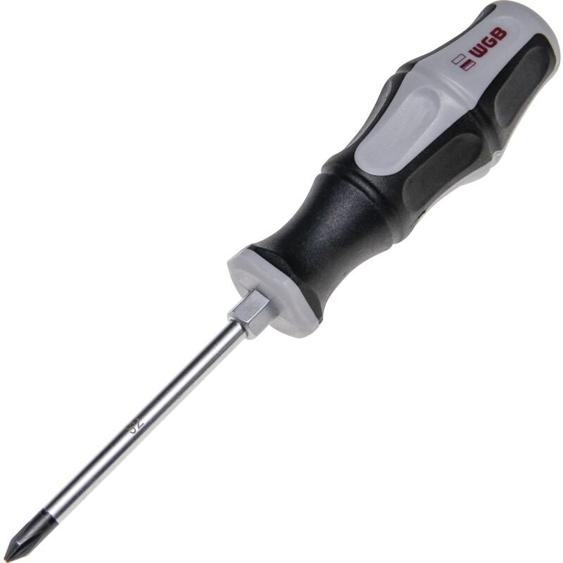 Schraubendreher Kreuz mit Präzisionsspitze und Schlagkappe - Schraubenzieher PH2/150mm, Stahl chrom - WGB