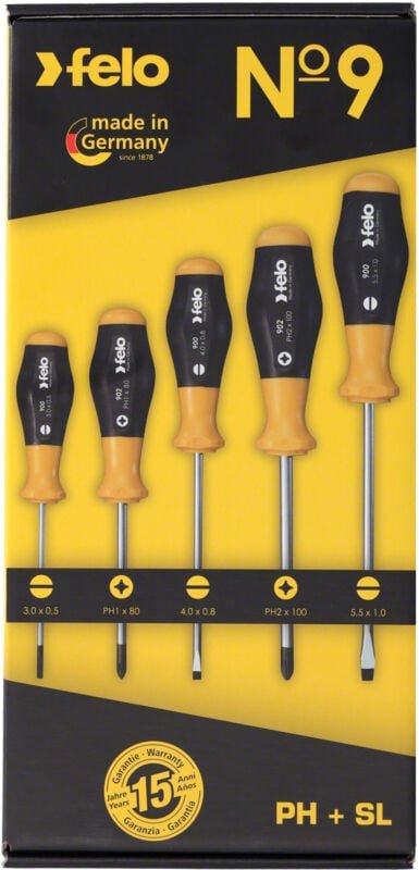 Schraubendreher-Set Serie Nr. 9 5-tlg. SL/PH Felo 90095248