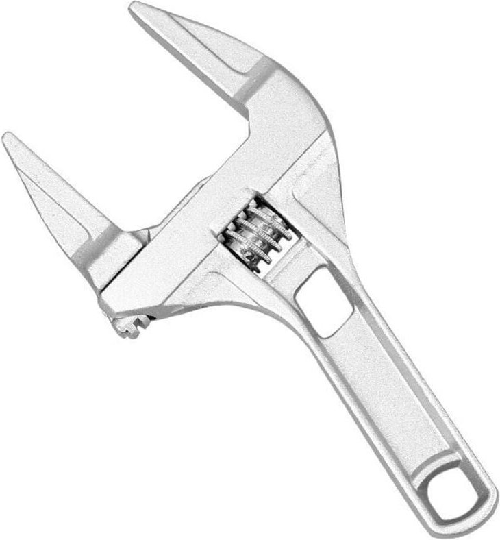 Verstellbarer Schraubenschlüssel, große Öffnung, Badezimmerschlüssel, breite Backe, 6–68 mm, Aluminiumlegierung, Schraub...