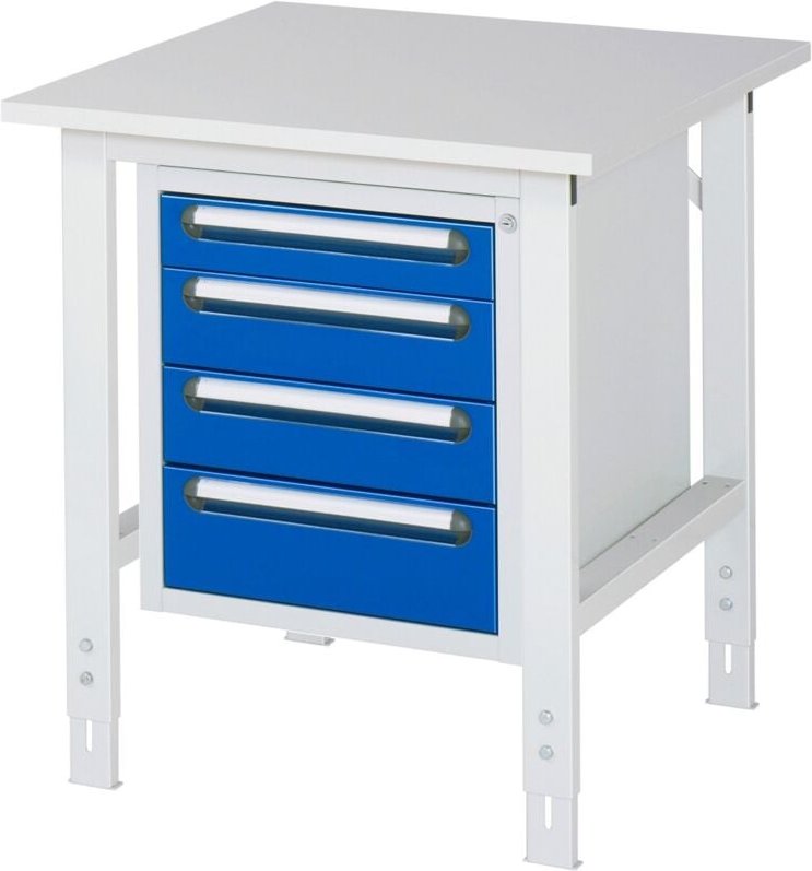 Rau Arbeitstisch Tom höhenverstellbar KM07, B750xT800xH760-1080mm, M-Platte-22mm