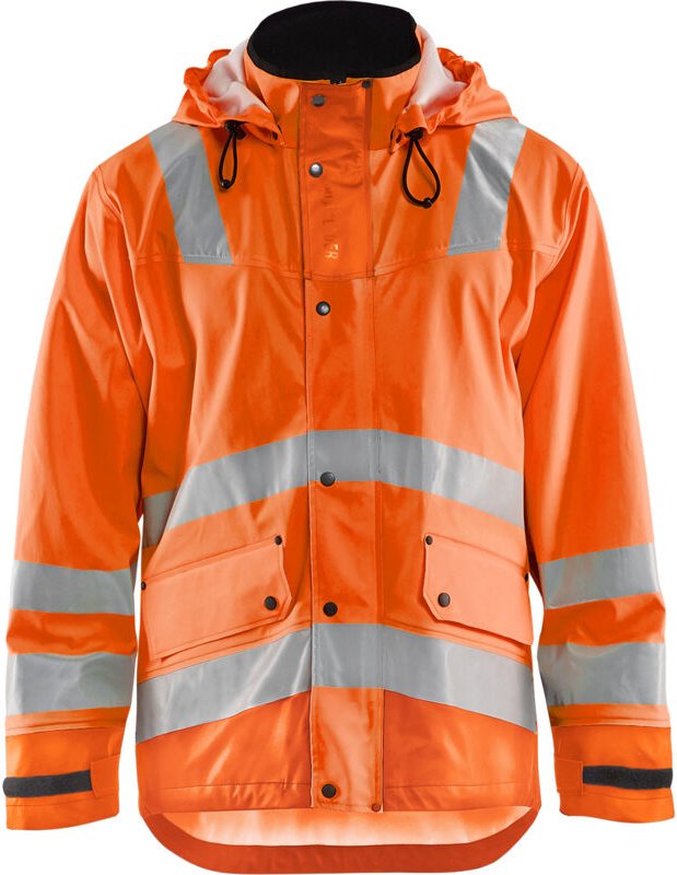 Thumbnail - Hochsichtbare Regenjacke Stufe 3 4327 – Neonorange XXXL