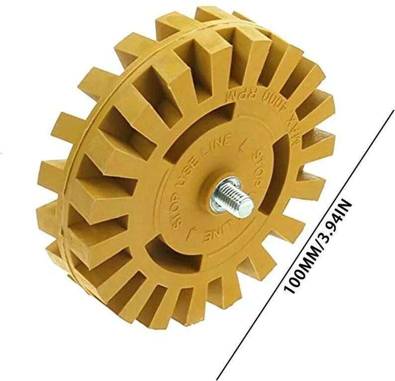 Thumbnail - ZVD - 4 pouces Adaptateur de Perceuse Anti-Rayure, Gomme à Enlèvement Rapide, Roue en Caoutchouc Efficace