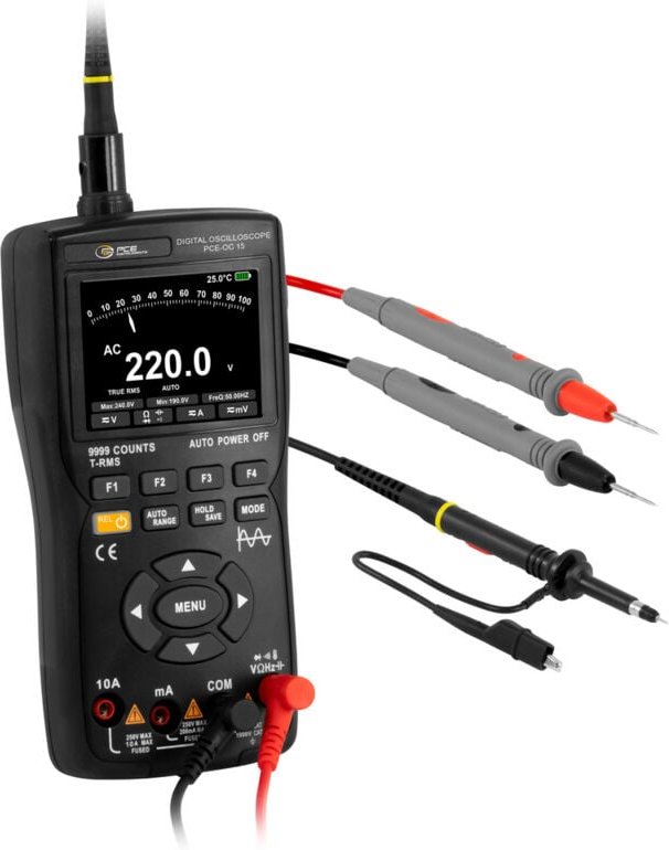 Pce Instruments - pce-oc 15 Hand-Multimeter digital Datenlogger, inkl. Prüfkabel