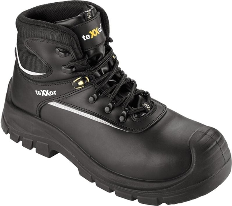 teXXor® S3-Sicherheitsschnürstiefel DIJON, Schwarz