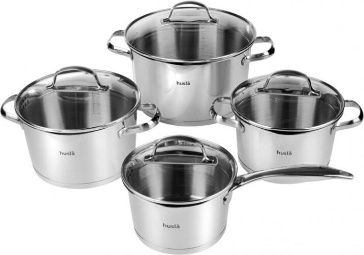 8-teiliges Set Husla Blossom Stahltöpfe 73965