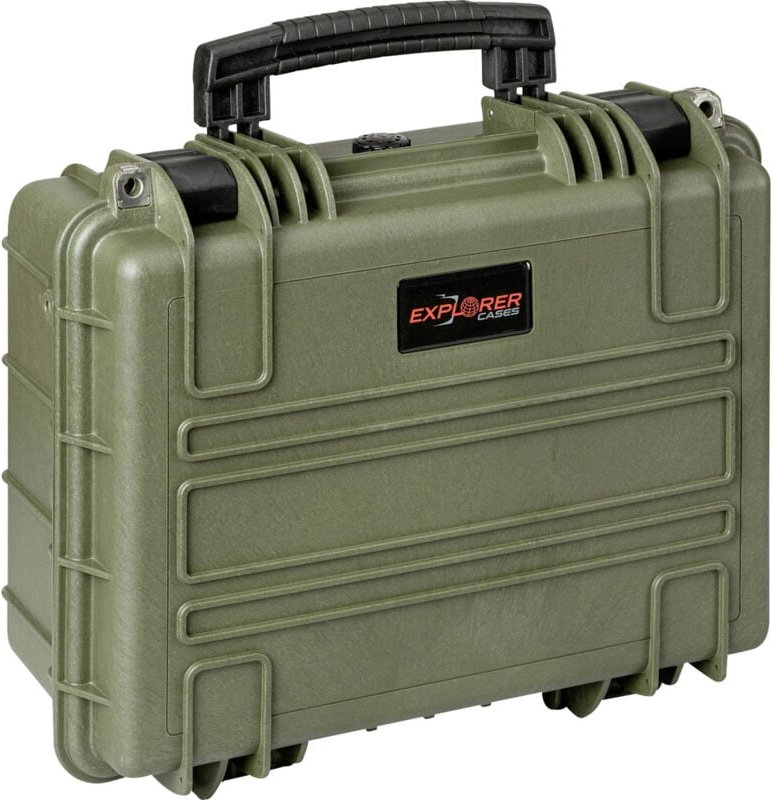 Outdoor Koffer 3818HL.G green with pick & pluck foam (b x h x t) 38 x 27 x 18 cm Ol - Explorer Cases