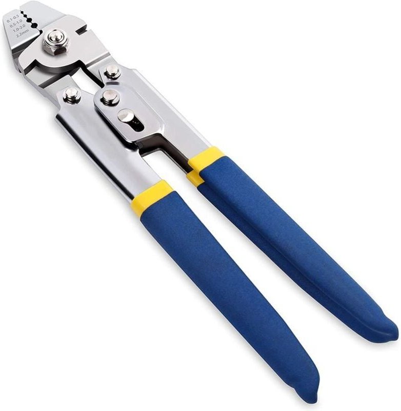 Drahtseil-Crimpzange zum Crimpen von Angelschnüren bis zu 2,2 mm. Crimpwerkzeuge, robuste Edelstahl-Drahtseil-Crimpzange...