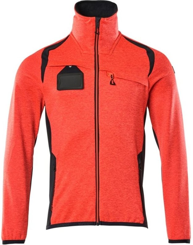 Mascot Fleecepullover mit Reißverschluss 19403 Gr. XL Hi-vis rot/schwarzblau