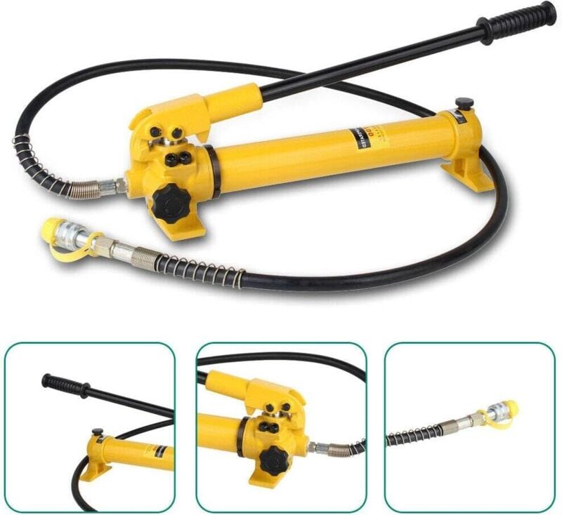 CP-700 Manuelle Hydraulische Handpumpe Öl Handpumpe Hydraulikölpresse Kraft für Hydraulikwerkzeuge, mit 4 Fuß Langer Sch...