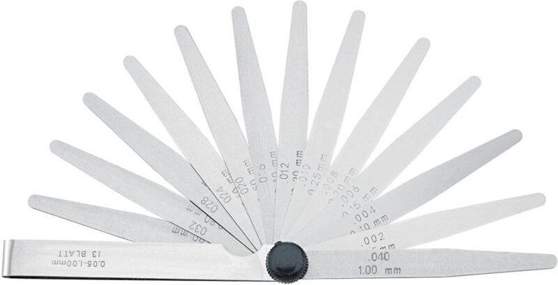 Präzisions-Fühlerlehre 20 Blatt 0,05-1mm Stahl Format