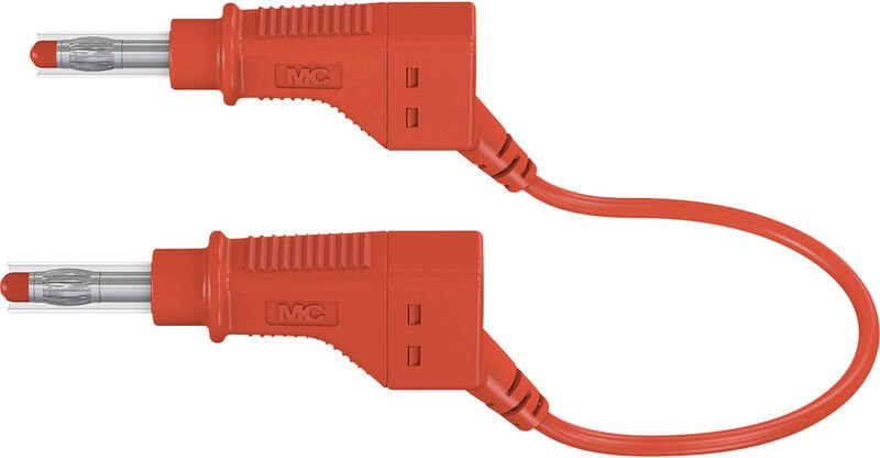 Stäubli - XZG425/SIL Sicherheits-Messleitung Lamellenstecker 4 mm Lamellenstecker 4 mm 1.00 m Rot 1 St