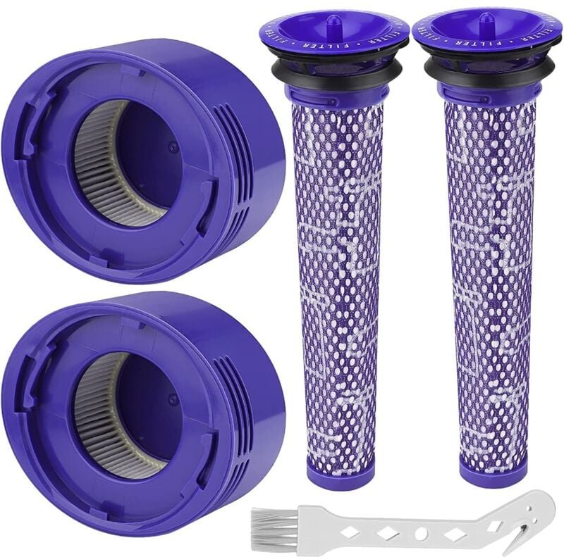 Thumbnail - Filter für Dyson V8 V7 Staubsauger, 5 Stück Ersatzteile Dyson V8 Zubehör Filter mit Reinigungsbürste für Dyson V8/V7, Er...