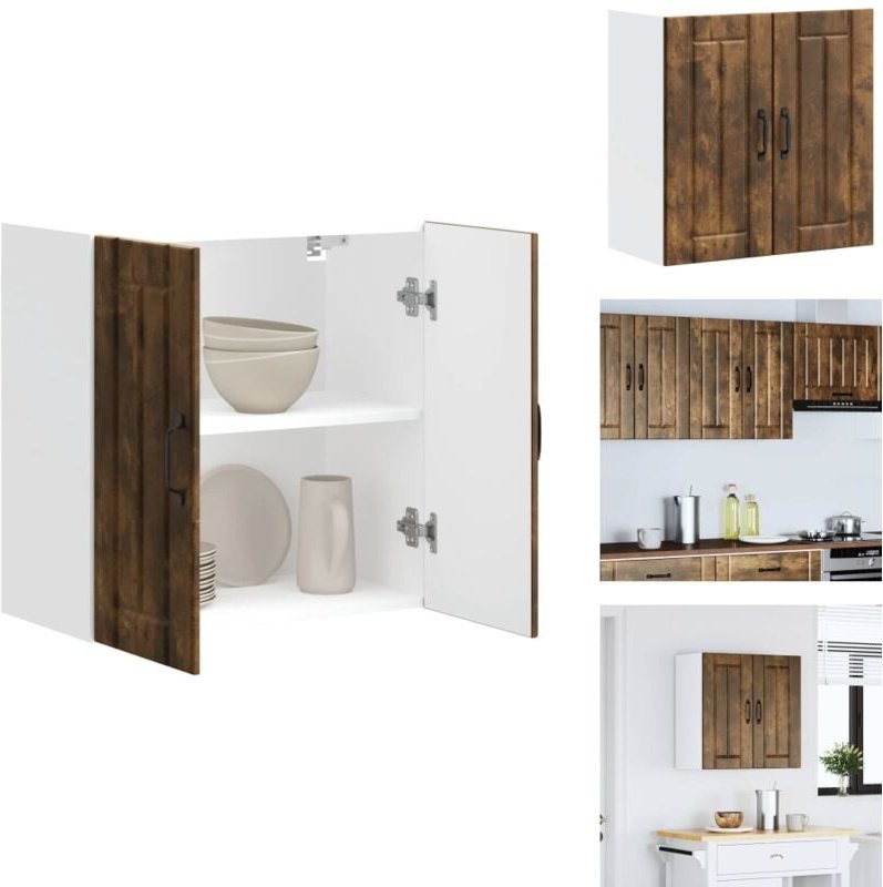 Küchen-Hängeschrank Lucca Räuchereiche Holzwerkstoff - Küchen-Wandschrank - Küchen-Wandschränke - Wandschrank Küche - Kü...