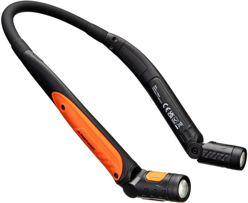 Wandleuchte Halskette wiederaufladbar per USB Schwarz/Orange