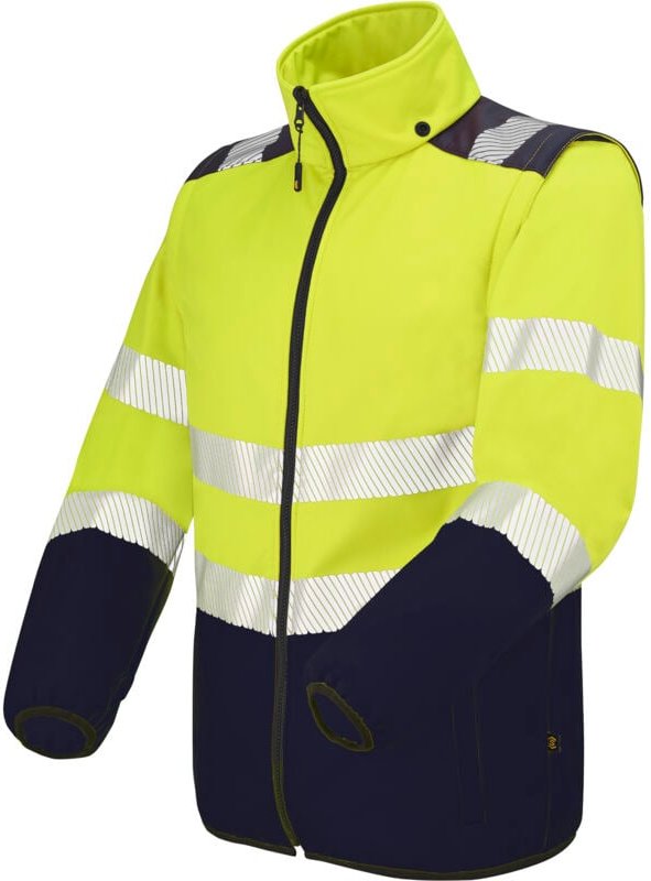 Softshell-Jacke Oural Neongelb/taupe Blau L