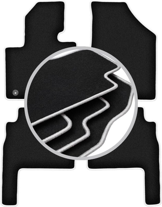 CARLUX-SILVER Autofußmatten für: Kia Sorento II SUV (2009-2015)