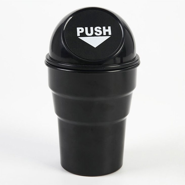 Memkey - Kfz-Getränkehalter, Mülleimer, kleiner Mini-Mülleimer, Auto-Mülleimer, Mülleimer für Auto, Büro, Zuhause (schwa...