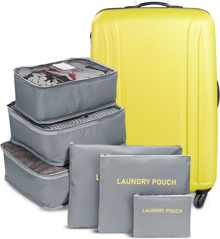 Reisekoffer-Organizer für Kleidung und Unterwäsche, 6-teiliges Set