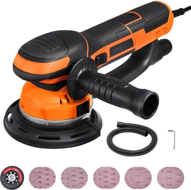 Mophorn - 6-Zoll-Exzenterschleifer mit Doppelfunktion, 850 w, 7400 U/min, elektrischer Schwingschleifer mit variabler Ge...