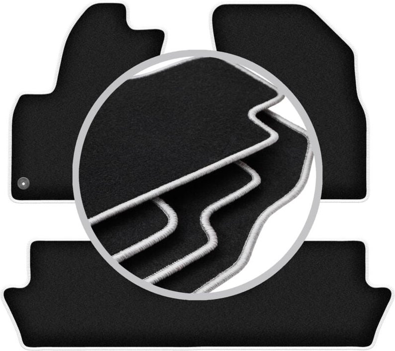 CARLUX-SILVER Autofußmatten für: Citroen C4 Grand Picasso Minivan (2006-2013)